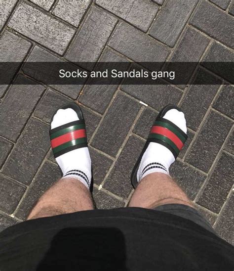 gucci slides socks or no socks